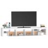 Modern TV Cabinet with LED Lights - High Gloss White | Hipo Market