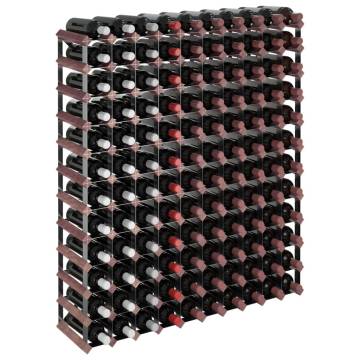 Stylish Brown Wine Rack for 120 Bottles | Solid Pine Wood