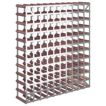 Stylish Brown Wine Rack for 120 Bottles | Solid Pine Wood