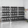 3-Layer Tire Racks - Steel 110x40x200 cm | HipoMarket