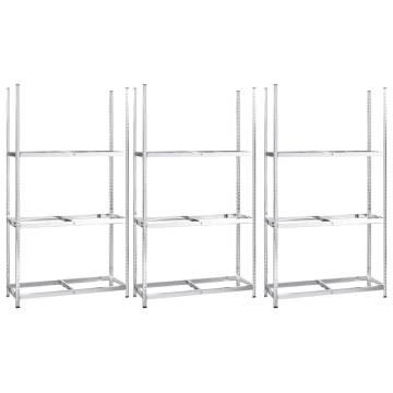 3-Layer Tire Racks - Steel 110x40x200 cm | HipoMarket