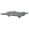 Floating Shelves 2 pcs Glass 30x10 cm 8 mm Colour black Size 30 x 10 cm Quantity in Package 2 Number of Pieces 1 