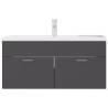 Grey Sink Cabinet with Basin | Stylish Bathroom Storage