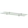 Floating Shelves 2 pcs Glass 90x20 cm 8 mm Colour white Size 90 x 20 cm Quantity in Package 2 Number of Pieces 1 