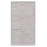 Shoe Cabinet Concrete Grey 59x17x108 cm - Stylish Storage