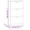 Shoe Cabinet Concrete Grey 59x17x108 cm - Stylish Storage