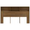 Stylish Brown Oak Headboard Cabinet - 180x19x103.5 cm