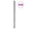 Garden Fence Posts 40 pcs Silver 260 cm Galvanised Steel Size 260 cm Quantity in Package 40 