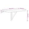 Folding Wall Table Grey Sonoma - Space-Saving Design 100x60 cm