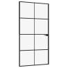 Interior Door Black 102x201.5 cm - Tempered Glass & Aluminium