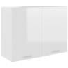 Hanging Cabinet High Gloss White 80x31x60 cm Engineered Wood Colour high gloss white Quantity in Package 1 Model 1x hanging cabinet (2 doors) 80 cm Number of 