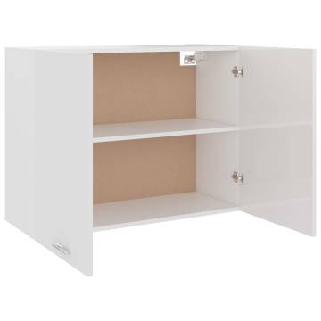 Hanging Cabinet High Gloss White 80x31x60 cm | HipoMarket