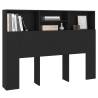 Headboard Cabinet Black - Stylish Storage Solution | Hipomarket