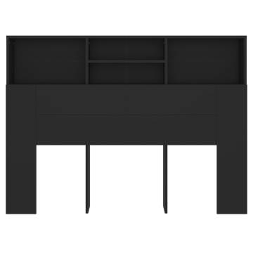 Headboard Cabinet Black - Stylish Storage Solution | Hipomarket