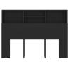 Headboard Cabinet Black - Stylish Storage Solution | Hipomarket