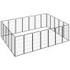 24-Panel Dog Playpen Black 50x100 cm Powder-coated Steel Size 350 x 250 x 100 cm Quantity in Package 1 