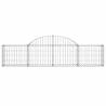 Arched Gabion Baskets - 6 pcs Galvanised Iron for Gardens