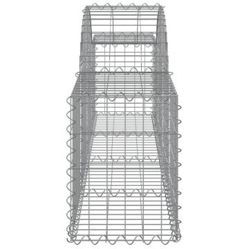 Arched Gabion Baskets - 6 pcs Galvanised Iron for Gardens