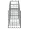 Arched Gabion Baskets - 6 pcs Galvanised Iron for Gardens