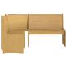 Corner Bench 151 cm Solid Pine Wood - Honey Brown | HipoMarket