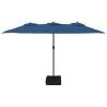 Double-Head Parasol with LEDs - Azure Blue | Hipomarket