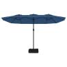 Double-Head Parasol with LEDs - Azure Blue | Hipomarket