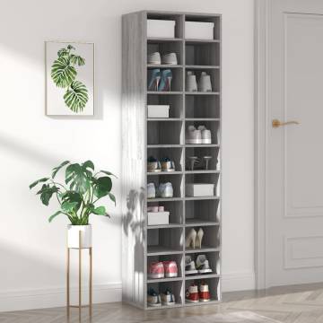 Shoe Cabinet Grey Sonoma - 54x34x183 cm | Hipomarket UK