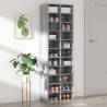 Shoe Cabinet Grey Sonoma 54x34x183 cm Engineered Wood Colour grey sonoma Quantity in Package 1 Number of Number of shelves 