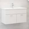 Sink Cabinet with Built-in Basin White Engineered Wood Colour white Size 80 x 38.5 x 46 cm Quantity in Package 1 Model without faucet 