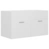 Elegant Sink Cabinet with Built-in Basin - White Engineered Wood