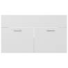 Elegant Sink Cabinet with Built-in Basin - White Engineered Wood