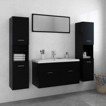 Stylish Black Bathroom Furniture Set - Modern & Functional