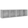 Concrete Grey Book & TV Cabinet - 36x30x143 cm | HipoMarket