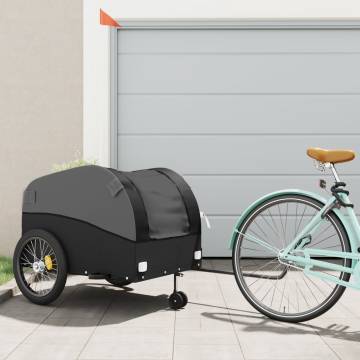 Bike Trailer Black - 45 kg Iron Cargo Trailer for Easy Hauling