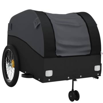 Bike Trailer Black - 45 kg Iron Cargo Trailer for Easy Hauling