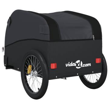 Bike Trailer Black - 45 kg Iron Cargo Trailer for Easy Hauling