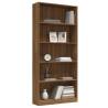 5-Tier Book Cabinet Brown Oak - Stylish Storage Solution