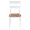 Dining Chairs 2 pcs White Solid Rubber Wood - Modern Design