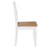 Dining Chairs 2 pcs White Solid Rubber Wood - Modern Design