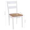 Dining Chairs 2 pcs White Solid Rubber Wood - Modern Design