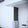 Side Panel for Door Canopy Black 50x100 cm Tempered Glass Colour black Size 50 x 100 cm 