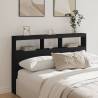 Headboard Cabinet with LED Black 160x17x102 cm Colour black Size 160 x 17 x 102 cm Quantity in Package 1 