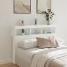 Headboard Cabinet with LED White 140x17x102 cm Colour white Size 140 x 17 x 102 cm Quantity in Package 1 