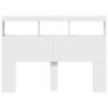 Headboard Cabinet with LED - Modern Design 140x17x102 cm