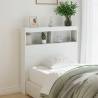 Headboard Cabinet with LED White 100x17x102 cm Colour white Size 100 x 17 x 102 cm Quantity in Package 1 