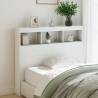 Headboard Cabinet with LED White 120x17x102 cm Colour white Size 120 x 17 x 102 cm Quantity in Package 1 