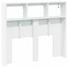 Stylish White Headboard Cabinet with LED - 120x17x102 cm