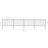 Elegant Black Steel Garden Fence with Spear Top - 6.8m