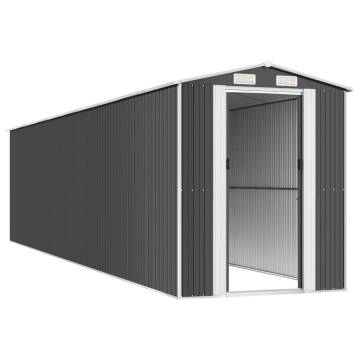 Garden Shed Anthracite 192x855x223 cm - Galvanised Steel