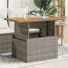 Garden Table Grey 100x55x73 cm Poly Rattan and Acacia Wood Colour grey Quantity in Package 1 Material wood 